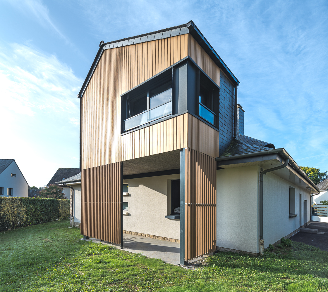Extension en étage d´une maison individuelle